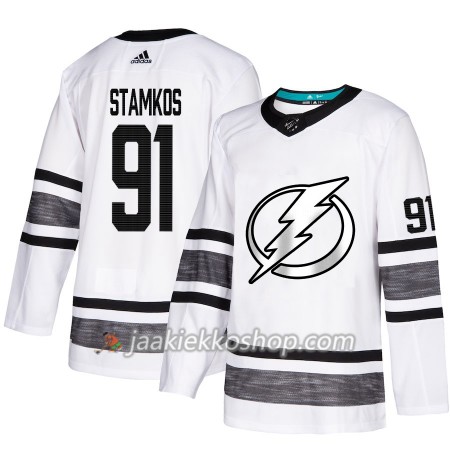 Miehille NHL Tampa Bay Lightning Pelipaita Steven Stamkos 91 Valkoinen 2019 All-Star Adidas Authentic